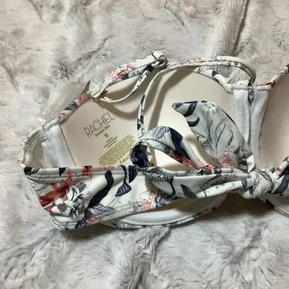 rachel roy white floral push up bikini top size medium - Picture 8 of 8